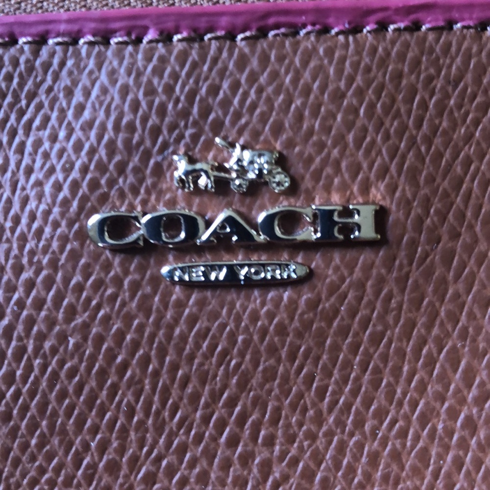 Coach Small Brown and Pink Bag - Picture 3 of 4